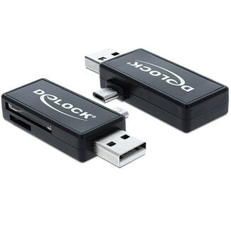 DeLOCK DeLOCK Micro USB OTG Kartenleser + 1x USB-A Anschluss