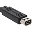 FireWire 400-800 Adapter 9-polig (m) - 6-polig (w), Schwarz
