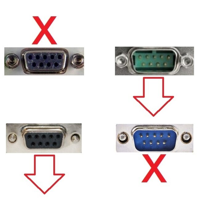 Serieller RS232 Winkeladapter 9-pol SUB-D (m) - 9-pol SUB-D (w) - Version 4