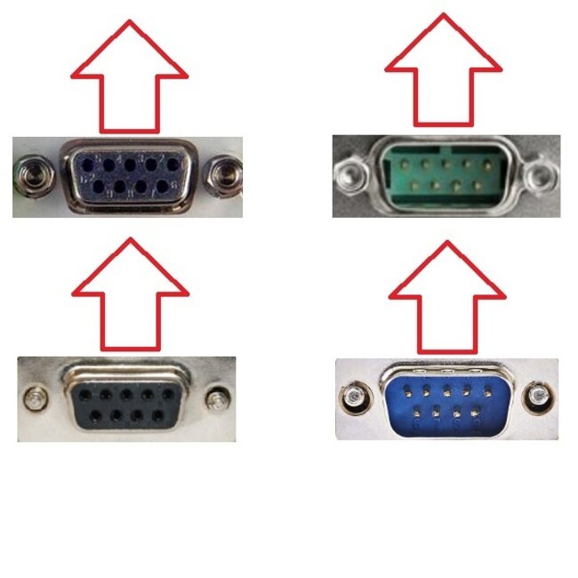 Serieller RS232 Winkeladapter 9-pol SUB-D (m) - 9-pol SUB-D (w) - Version 5