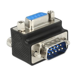 DeLOCK Serieller RS232 Winkeladapter 9-pol SUB-D (m) - 9-pol SUB-D (w) - Version 6