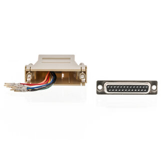 Valueline Serieller RS232 Adapter 25-pol SUB-D (m) - RJ45 (m) / Beige