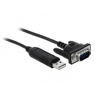 DeLOCK USB-A auf 9-pol SUB-D Seriell RS232 Adapter mit Schrauben (1,8 m) - FTDI Chip