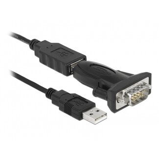 DeLOCK USB-A (m) zu 9-pol SUB-D (m) RS232 Seriell Adapter mit Schrauben - 0,80 m, FTDI Chip