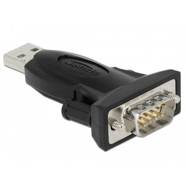 USB-A (m) zu 9-pol SUB-D (m) RS232 Seriell Adapter mit Schrauben - 0,80 m, FTDI Chip