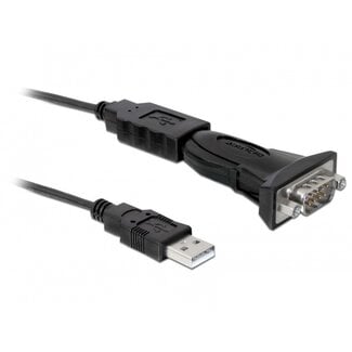 DeLOCK USB-A auf 9-pol SUB-D RS232 Adapter mit Muttern (0,80 m) - FTDI Chip