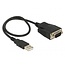USB-A auf 9-pol SUB-D Stecker mit Schrauben/Muttern, RS232 Seriell Adapter, FTDI Chip, ESD-Schutz - 0,45 m