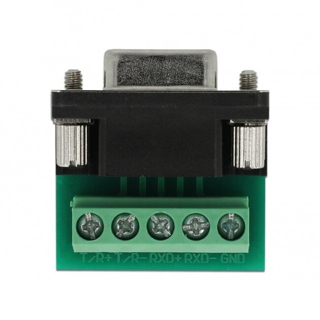 USB-A (m) zu 9-pol SUB-D (m) RS422/RS485 Adapter mit FTDI Chip, Terminalblock, ESD- und Überspannungsschutz - 1,5 m