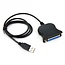 USB-A (m) auf 25-pol SUB-D mit Muttern (w) IEEE1284 Paralleldruckerkabel - 1 Meter