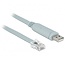 USB-A (m) zu RJ45 (m) RS232 Seriell Adapter Grau - 0,50 m