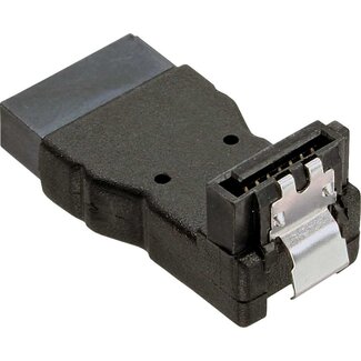 InLine SATA-Datenadapter - 90° nach unten - SATA600 - 6 Gbit/s - Schwarz
