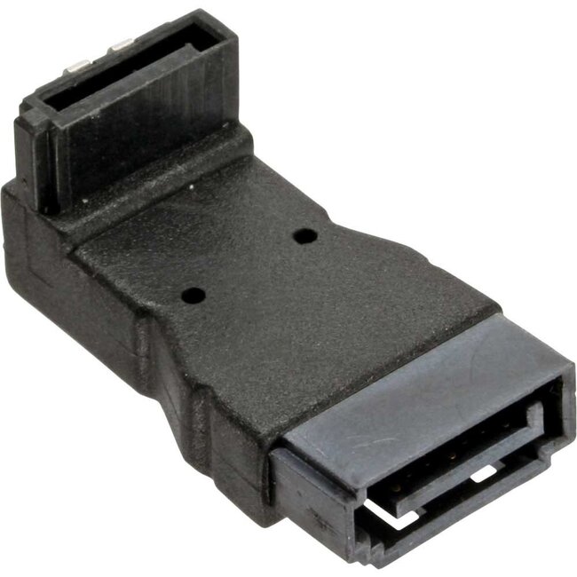 SATA-Datenadapter - 90° nach unten - SATA600 - 6 Gbit/s - Schwarz