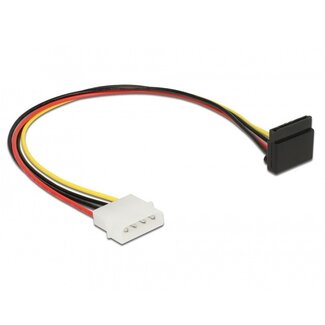 DeLOCK Molex (m) auf SATA (w) Winkeladapter mit Metallklammer - 0,30 m