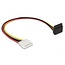Molex (m) auf SATA (w) Winkeladapter mit Metallklammer - 0,30 m