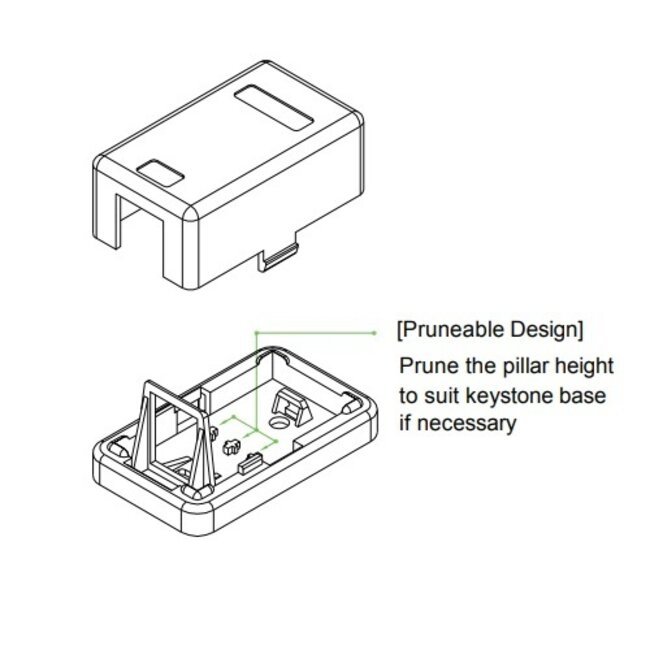 Ausgangsbox | für 1 Keystone-Modul | Weiß