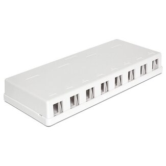 DeLOCK Ausgangsbox | für 8 Keystone-Module | Weiß
