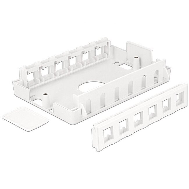 Ausgangsbox | für 6 oder 12 Keystone-Module | Weiß