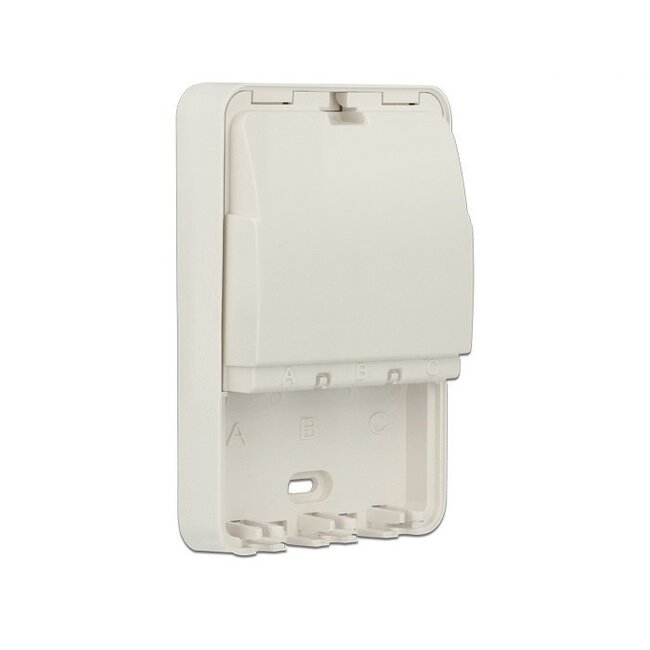 Abschließbare Ausgabebox | für 3 Keystone-Module | Weiß