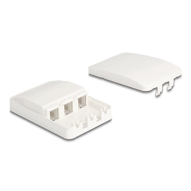 Abschließbare Ausgabebox | für 3 Keystone-Module | Weiß
