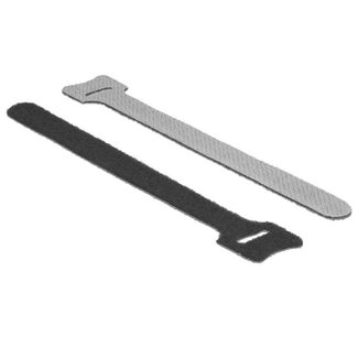 InLine Klettband Kabelbinder 150 x 12 mm / Schwarz (10 Stück)