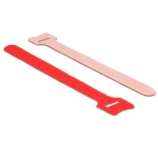 DeLOCK Klettkabelbinder 150 x 12 mm / Rot (10 Stück)