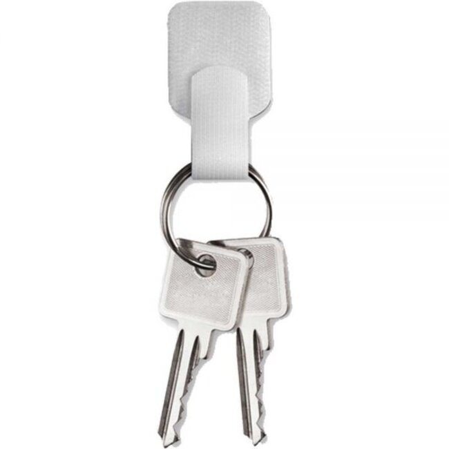 Klettband-Kabelbinder mit Klebestreifen Weiß (10 Stück)