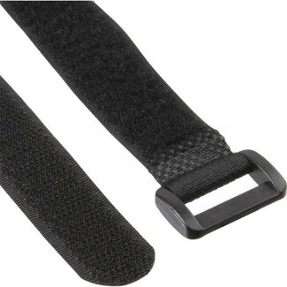 InLine Klettband Kabelbinder mit Schnalle 500 x 25 mm / Schwarz (10 Stück)