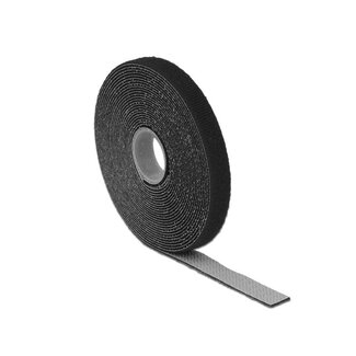 DeLOCK Klettband Rolle 13mm Schwarz (5 Meter)