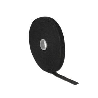 DeLOCK Klettband Rolle 13mm Schwarz (10 Meter)