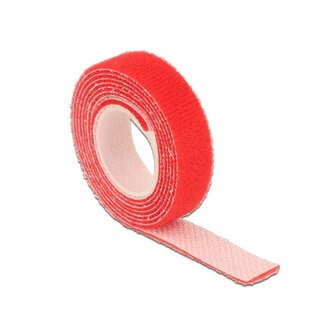 DeLOCK Klettband Rolle 13mm Rot (1 Meter)
