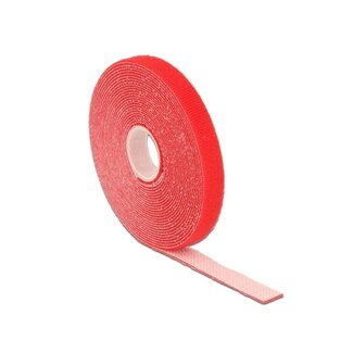 DeLOCK Klettband Rolle 13mm Rot (5 Meter)