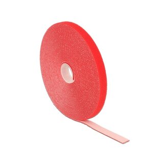 DeLOCK Klettband Rolle 13mm Rot (10 Meter)