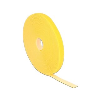 DeLOCK Klettband Rolle 13mm Gelb (10 Meter)