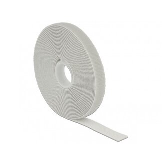 DeLOCK Klettband Rolle 13mm Grau (5 Meter)