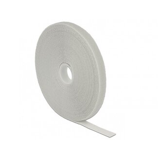 DeLOCK Klettband Rolle 13mm Grau (10 Meter)