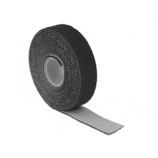 S-Impuls Klettband Rolle 20mm Schwarz (3 Meter)