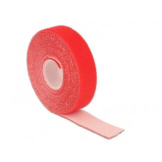 DeLOCK Klettband Rolle 20mm Rot (3 Meter)