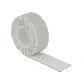 DeLOCK Klettband Rolle 20mm Grau (1 Meter)
