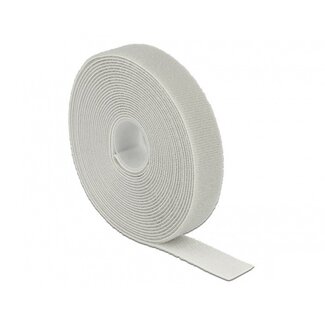 DeLOCK Klettband Rolle 20mm Grau (5 Meter)