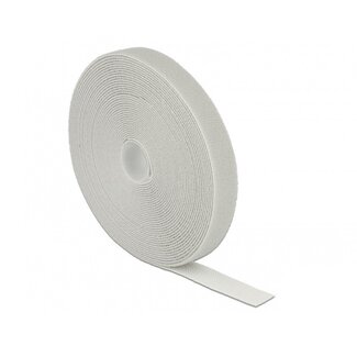 DeLOCK Klettband Rolle 20mm Grau (10 Meter)