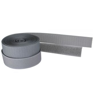 InLine Klettband Rolle 2-teilig 25mm Grau (3 Meter)