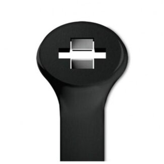 Elematic Elematic 2-Lock Kabelbinder 200 x 2,5mm Schwarz UV-beständig (100 Stück)