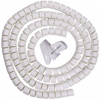 Coretek Cable Eater Kabelschutzschlauch mit Einziehwerkzeug - 16 mm / 3 m / Weiß