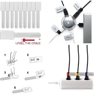 LTC LTC 10 kleine weiße Klett-Kabeletiketten