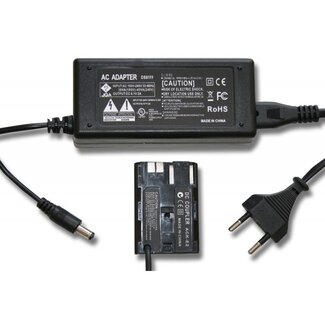 VHBW Kamera-Netzadapter kompatibel mit Canon ACK-E2 und DR400 (BP-511)