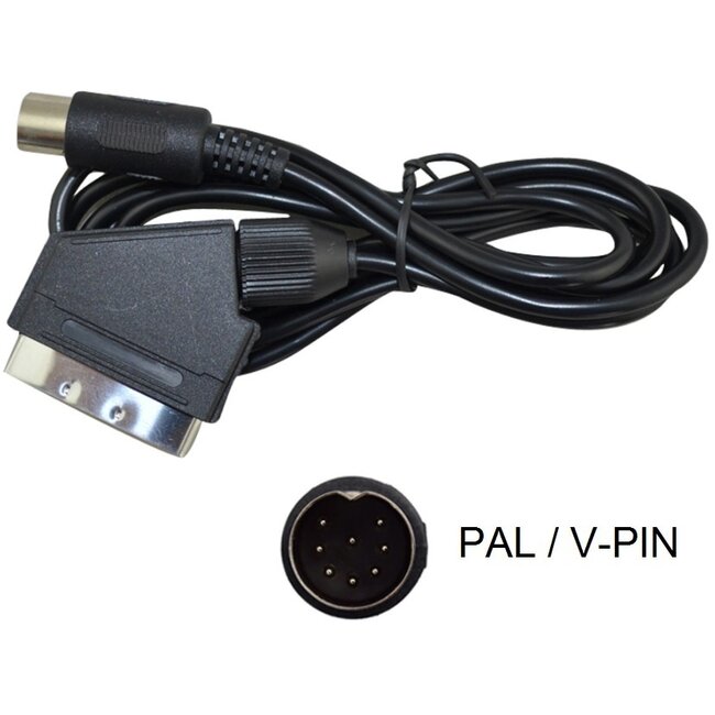 SCART AV-Kabel für SEGA Mega Drive, Genesis & Master System (V-Pin) – 1,8 m