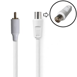 Transmedia RF-AV-Kabel 2,5m für Atari 2600/7800, Commodore 64, Nintendo NES, SEGA Master System & Mega Drive/Genesis