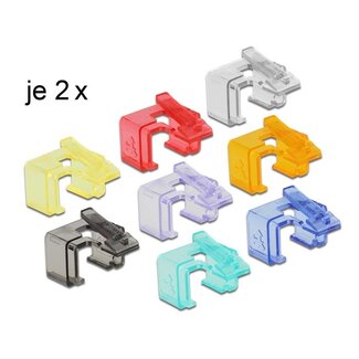 DeLOCK Starterset mit 16 Reparaturclips für RJ45-Stecker