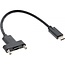 USB-C (m) auf USB-C (w) Einbaubuchse Adapter - USB3.2 (bis 10 Gbit/s) - PD 20V/5A - Schwarz - 0,20 m