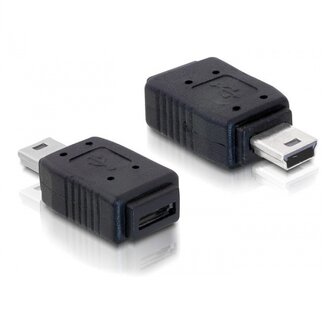 DeLOCK USB Mini 5-pol Stecker auf USB Micro A-B Buchse Adapter